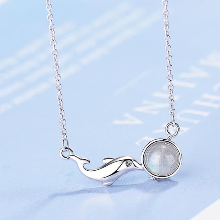 collier lune or blanc collier lune or blanc