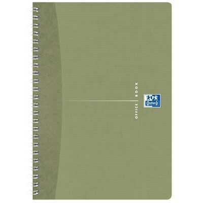 OXFORD Cahier reliure intégrale A5 - 180 pages - Petits carreaux - Office Recycle