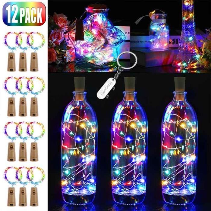 12 Guirlandes Lumineuses 2m 20 Led Pour Lampe Bouteille Etanche