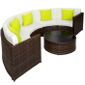 Salon de jardin rotin résine tressé synthétique rond marron 6 pièces ... Salon de jardin rotin résine tressé synthétique rond marron 6 pièces ...