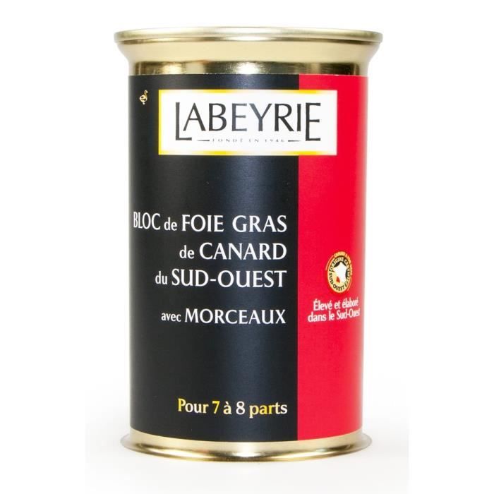 LABEYRIE Bloc de foie gras de Canard avec Morceaux du SudOuest Boite