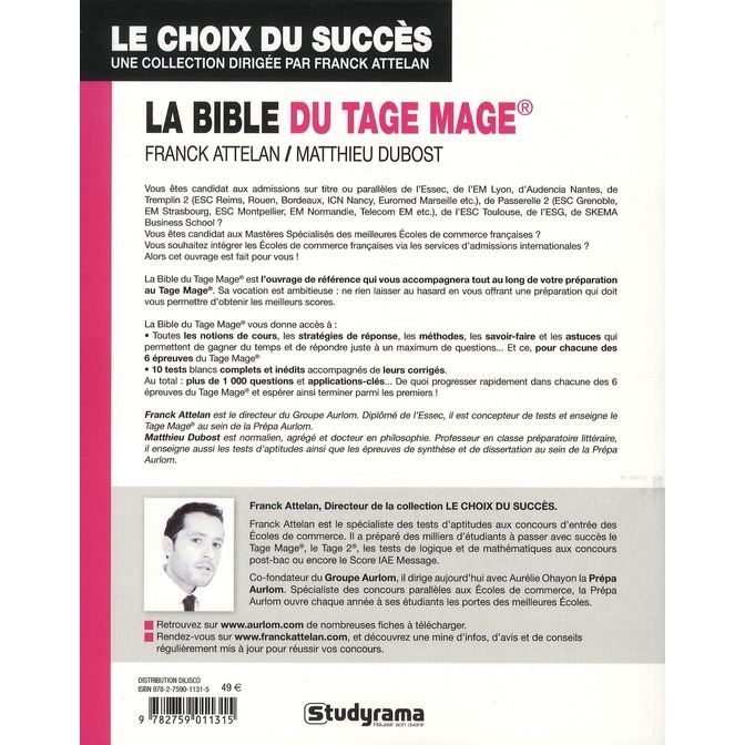 LA BIBLE DU TAGE MAGE   Achat / Vente livre Franck Attelan   Matthieu