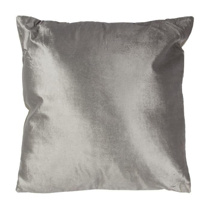 Coussin bicolo - 38 x 38 cm - Gris taupe