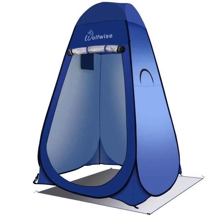 Tente De Douche De Camping 2 Places - Dimensions 210x107x210 Cm, Fenêtres, Sac De Transport Inclus
