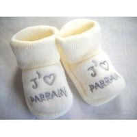 CHAUSSON - PANTOUFLE Chaussons Bébé Brodé 0/3 Mois CHAUSSON - PANTOUFLE Chaussons Bébé Brodé 0/3 Mois