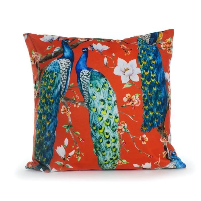 MARLENE BACKER Coussin déhoussable Soane 45x45 cm rouge