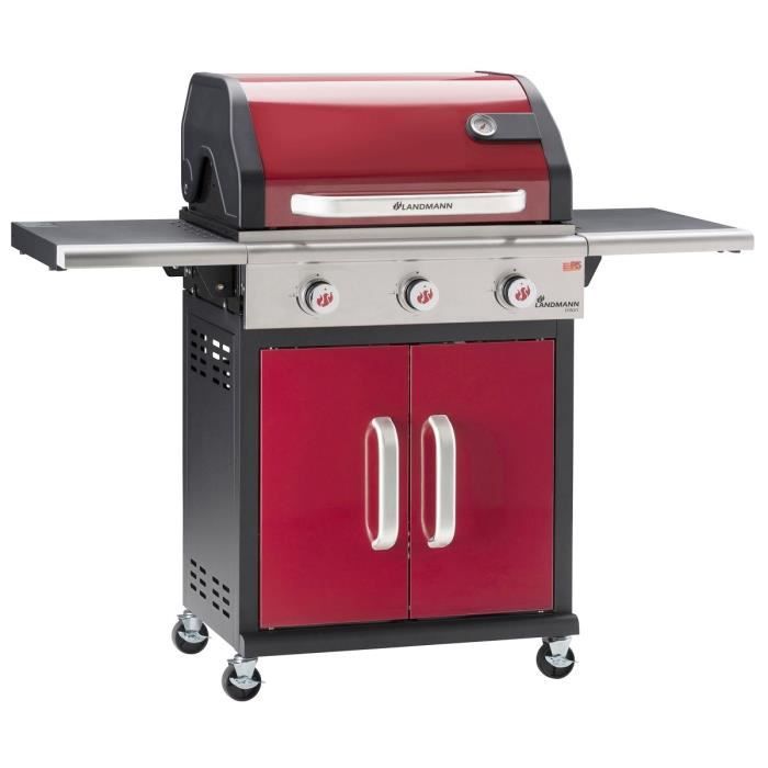 LANDMANN Barbecue à gaz Triton 140x57x121,5cm - Rouge