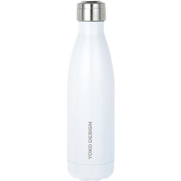YOKO DESIGN Bouteille isotherme double paroi 500 ml blanc brillant