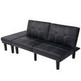 canap lit convertible et rglable en pvc noir canap lit confortable 3 places - Canape Lit Confortable canap lit convertible et rglable en pvc noir canap lit confortable 3 places - Canape Lit Confortable