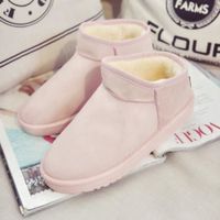 BOTTE Bottes roses veloutées de longueur basse pour Femm BOTTE Bottes roses veloutées de longueur basse pour Femm