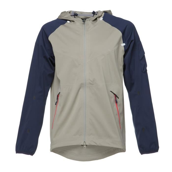 NIKE Veste à Capuche Laser Runner - Homme - Beige et marine