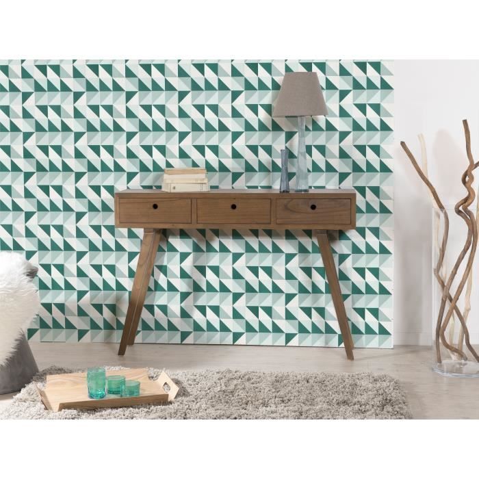 ISTANBUL Console scandinave en mindi cannelle verni - 115 cm