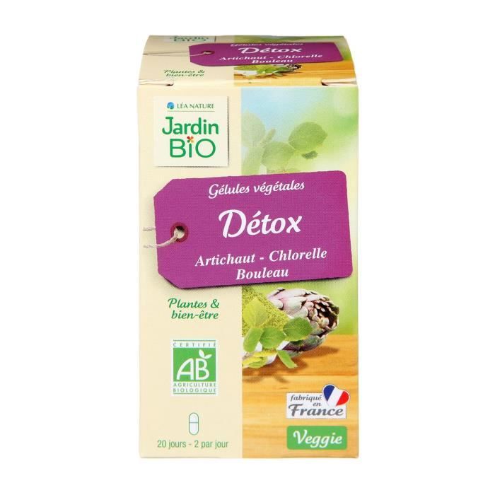 JARDIN BIO 40 gélules végétales détox - Bio - 20 g