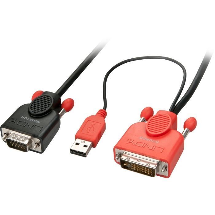 LINDY Câble adaptateur DVI-D vers VGA - 2m