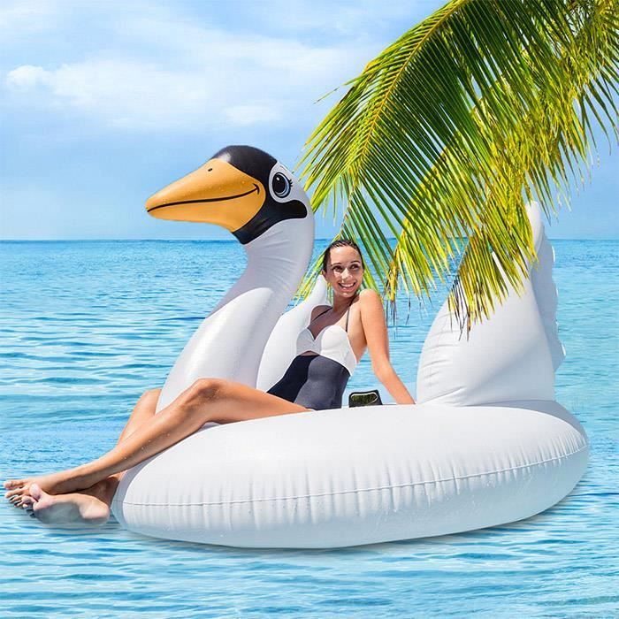 Cygne Gonflable Géant Xxl Pour Piscine 194 Cm Achat Vente