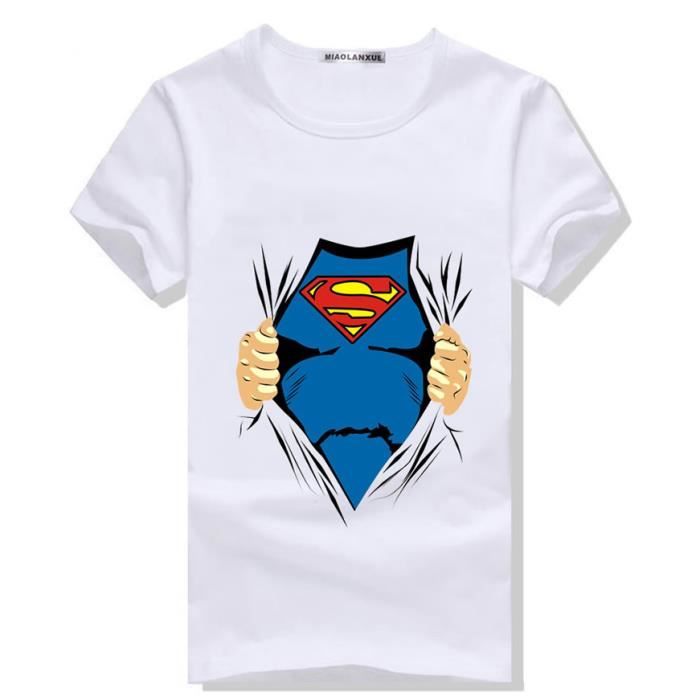 t shirt superman moulant homme
