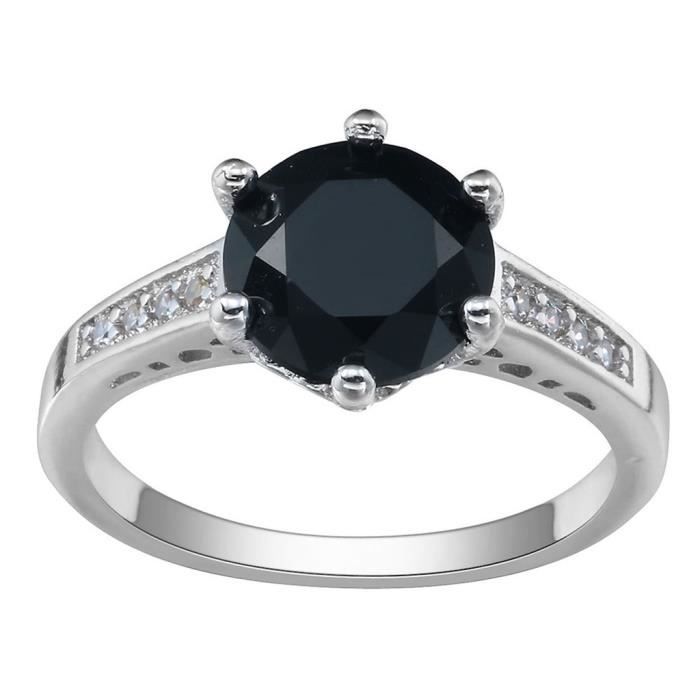 BIGOOD Anneau Cristal Bague Bijoux Gothique Anniversaire Mariage