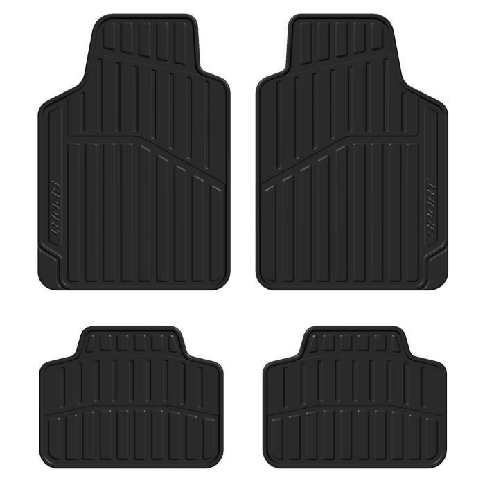 Jeu de 4 Tapis PVC Sportline Noir