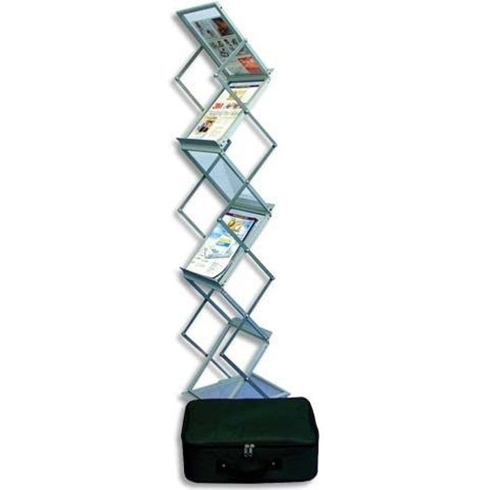 Deflecto Présentoir pied pliable aluminium DE36100
