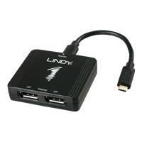 LINDY Adaptateur USB 3.1 Type C vers 2 x DisplayPort - Hub MST 2 ports