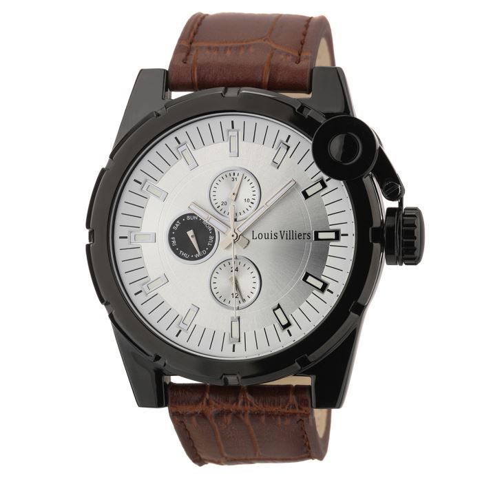 LOUIS VILLIERS Montre Quartz LVAG373320 Bracelet Cuir Homme
