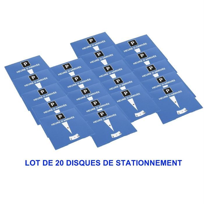 20 DISQUES STATIONNEMENT ZONE BLEUE   Achat / Vente ADHESIF