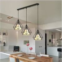 LUSTRE ET SUSPENSION Lustre Suspension Cage Forme Diamant Ajustable-Lum LUSTRE ET SUSPENSION Lustre Suspension Cage Forme Diamant Ajustable-Lum