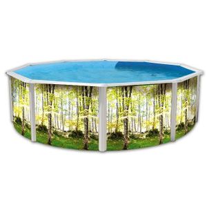 FOR?T Piscine en acier circulaire 640x120
