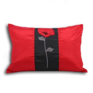 HOUSSE DE COUSSIN Riva Home Poppet - Housse de coussin (Noir/Rouge) 