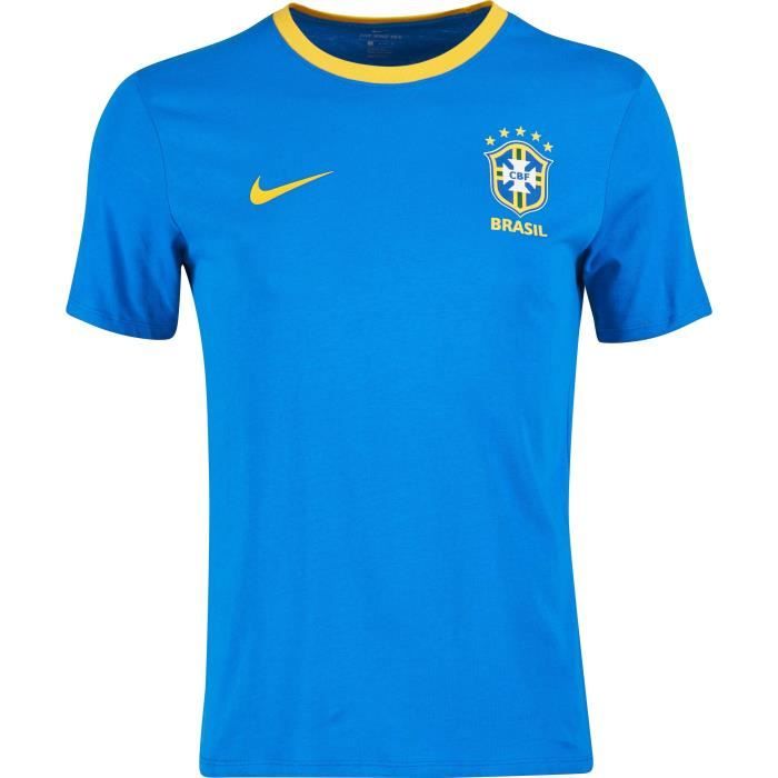 NIKE T-shirt de Football CBF - Homme - Bleu