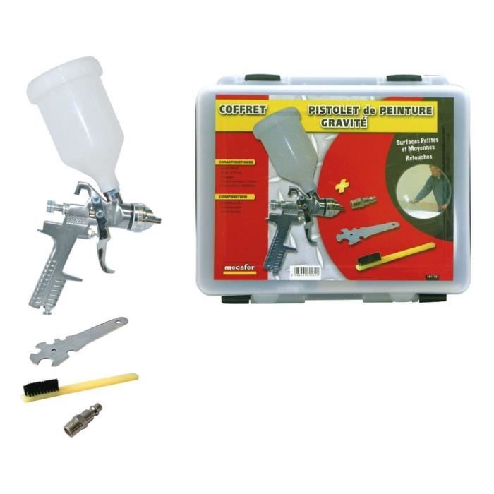 MECAFER Pistolet à peinture gravité pneumatique