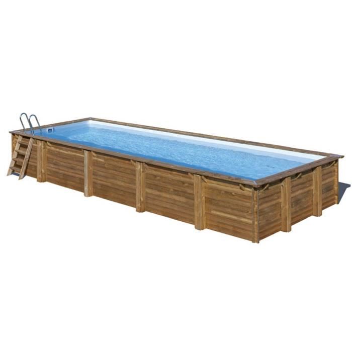 SUNBAY Piscine en bois pin sylvestre Mint - 10 x 4 x 1,46 m
