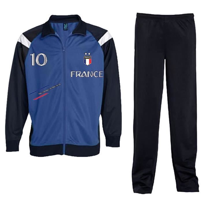 Jogging Survetement de foot France 2 étoiles enfant bleu Taille de 6 à 16 ans Jogging Survetement de foot France 2 étoiles enfant bleu Taille de 6 à 16 ans