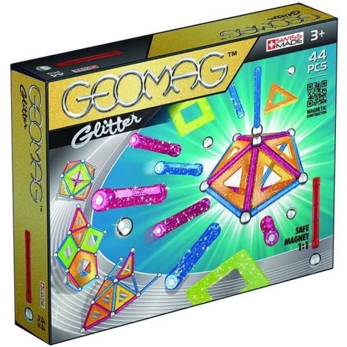 GEOMAG GLITTER Jeu de Construction Magnétique 44pcs