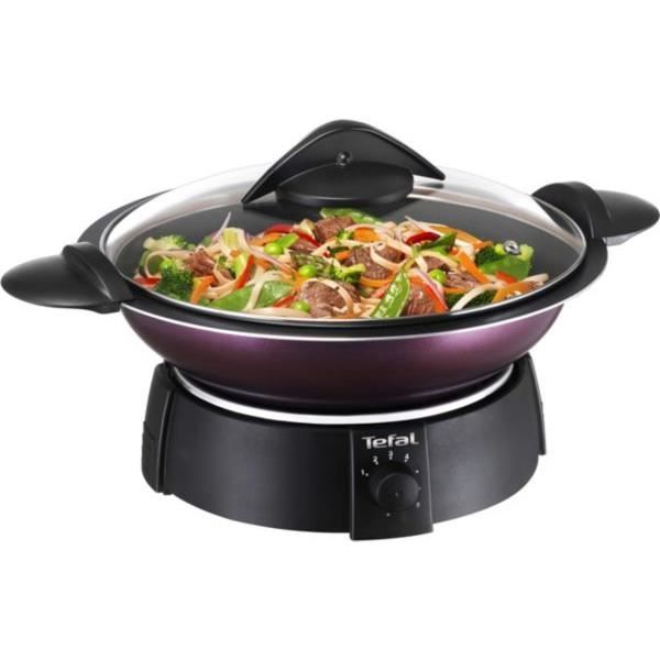 Wok TEFAL WO151512 EASY WOK AUBERGINE Achat / Vente wok tajine auto