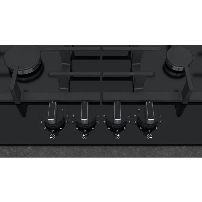 Neff - table verre gaz 60cm 4 feux noir - t262