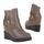 boots bottillon bottines style compensées gris fem