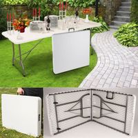 TABLE DE JARDIN TABLE PLIANTE D'APPOINT PORTABLE POUR CAMPING OU R TABLE DE JARDIN TABLE PLIANTE D'APPOINT PORTABLE POUR CAMPING OU R