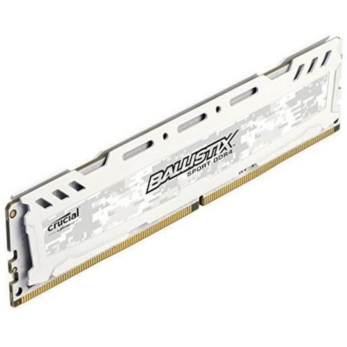 BALLISTIX SPORT LT Blanc Mémoire PC KIT - DDR4 - 8GB (4GB*2) - 2400