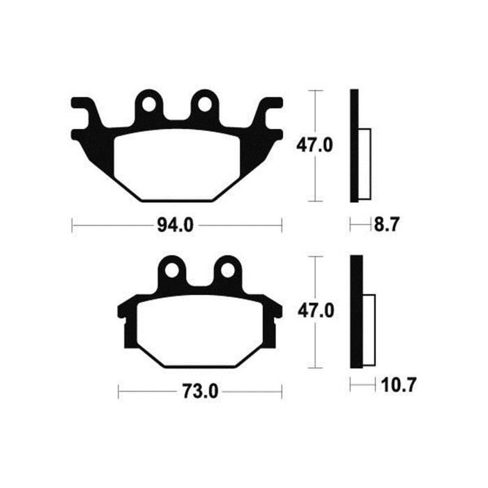 BENDIX Plaquettes de frein moto MO310 - Métal fritté