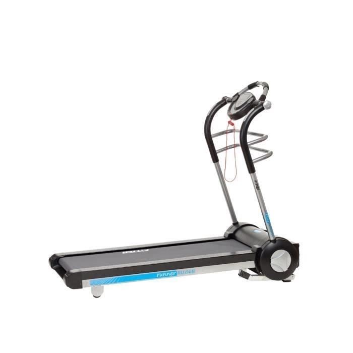 FYTTER Tapis de course ultrapliable RU-06B avec moteur de 3 CV, 16 km/h, inclinaison de 15%, écran LCD, sans montage.