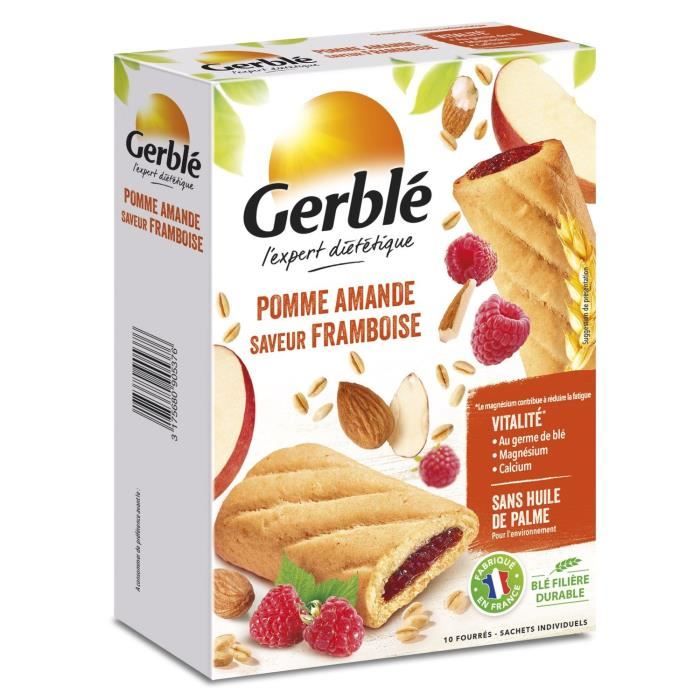 GERBLE Biscuit fourre pomme framboise amande - 200g
