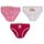 PAT'PATROUILLE Lot de 3 Culottes Blanc, Rose et Fu