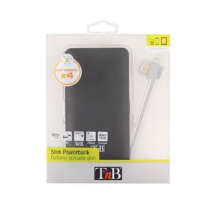 TNB Batterie externe de secours universelle 6000mA
