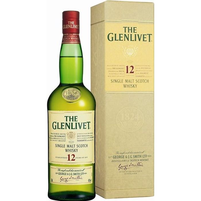 The Glenlivet 12 ans (70cl)   Achat / Vente Whisky The Glenlivet 12