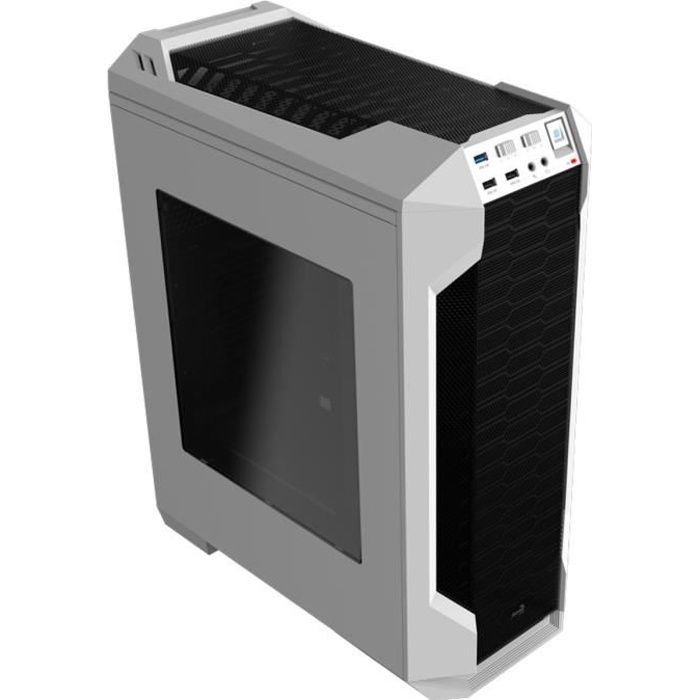 Aerocool Boîtier PC LS-5200 - Blanc - Moyen Tour - Fenêtre