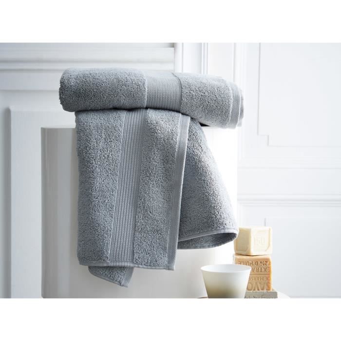 TODAY Drap de bain Premium - 100% coton 600 g/m²- 70 x 130 cm - Gris zinc