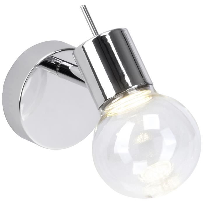 CELEST-Spot Orientable Metal et Verre LED H13,5cm Chrome Brilliant