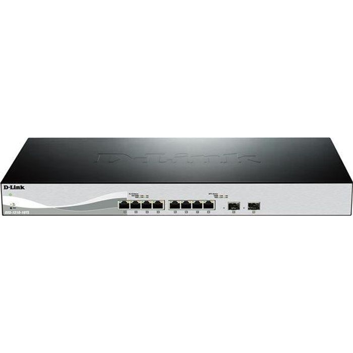 D-LINK 10 Gigabit Ethernet Smart Managed Switch : 8-port 10GBASE-T et 2-port SFP+