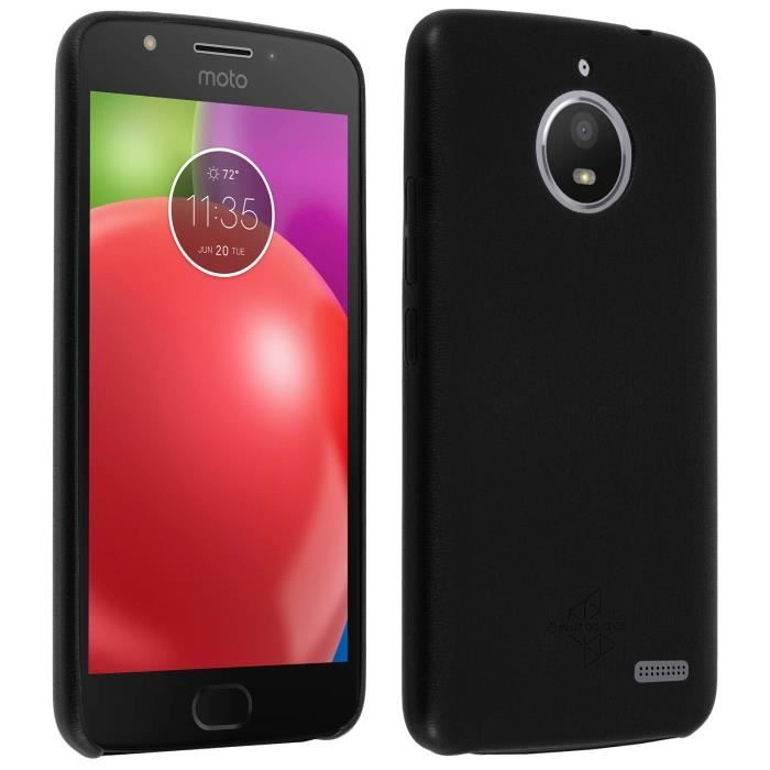 Coque Protection Made for Moto Noir à finition Soft-touch Moto E4 - Muvit